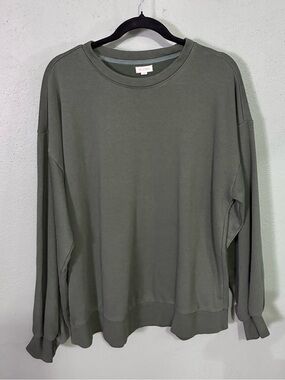 Pilcro Men's Forest Green Crewneck Sweatshirt